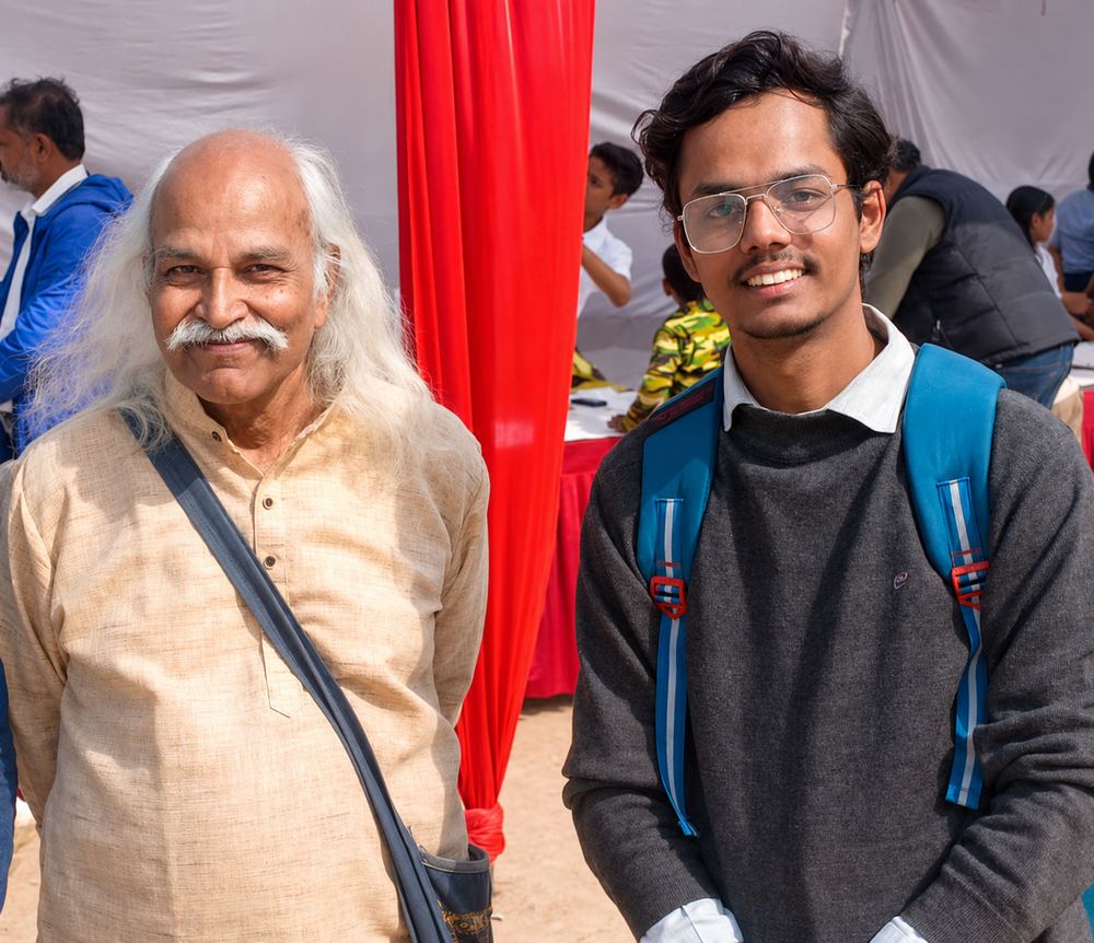 Founder Prafful Srivastava with Padma Shri Dr. H.C. Verma